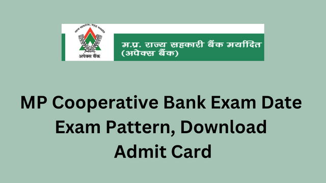 MP Cooperative Bank Exam Date
